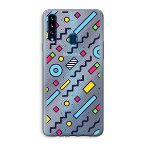 CaseCompany 8-bit N°8: Samsung Galaxy A20s Transparant Hoesje