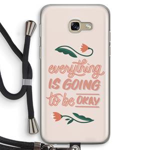 CaseCompany Optimistic flower girl: Samsung Galaxy A5 (2017) Transparant Hoesje met koord