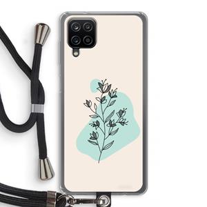 CaseCompany Violets are blue: Samsung Galaxy A12 Transparant Hoesje met koord