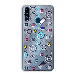 CaseCompany 8-bit N°9: Samsung Galaxy A20s Transparant Hoesje