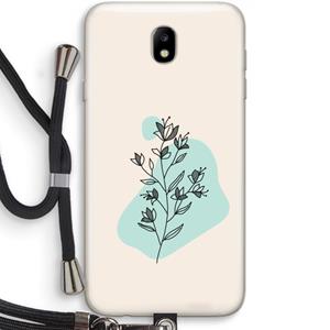 CaseCompany Violets are blue: Samsung Galaxy J7 (2017) Transparant Hoesje met koord
