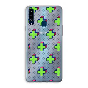 CaseCompany 8-bit N°10: Samsung Galaxy A20s Transparant Hoesje