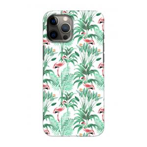 CaseCompany Flamingo bladeren: Volledig geprint iPhone 12 Hoesje