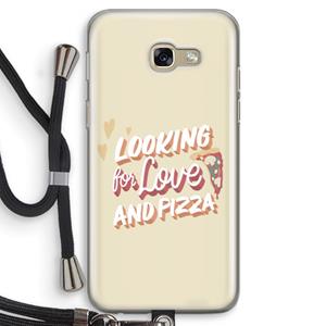 CaseCompany Pizza is the answer: Samsung Galaxy A5 (2017) Transparant Hoesje met koord