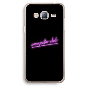 CaseCompany Vice Black: Samsung Galaxy J3 (2016) Transparant Hoesje