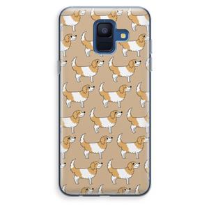 CaseCompany Doggy: Samsung Galaxy A6 (2018) Transparant Hoesje