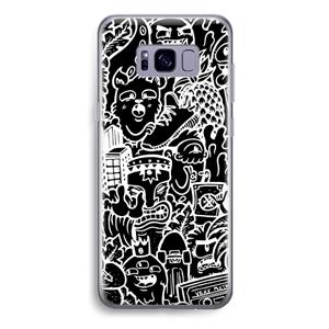 CaseCompany Vexx Black Mixtape: Samsung Galaxy S8 Plus Transparant Hoesje