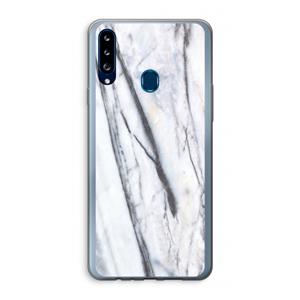 CaseCompany Gestreepte marmer: Samsung Galaxy A20s Transparant Hoesje