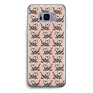 CaseCompany Zwarte poes: Samsung Galaxy S8 Plus Transparant Hoesje