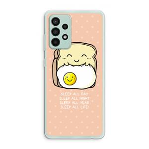 CaseCompany Sleep All Day: Samsung Galaxy A52s 5G Transparant Hoesje