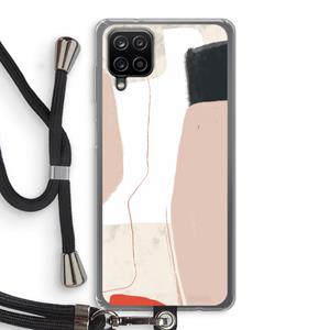 CaseCompany Lava: Samsung Galaxy A12 Transparant Hoesje met koord