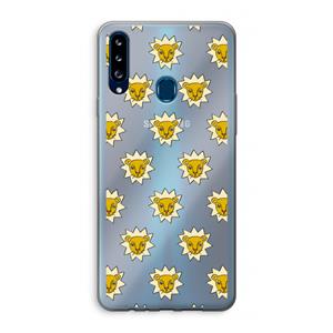 CaseCompany Leeuwenkoppen: Samsung Galaxy A20s Transparant Hoesje