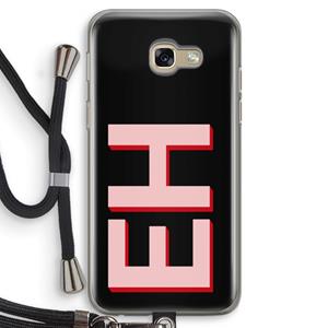 CaseCompany Monogram: Samsung Galaxy A5 (2017) Transparant Hoesje met koord