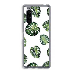 CaseCompany Tropische bladeren: Sony Xperia 5 Transparant Hoesje
