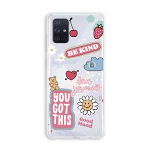 CaseCompany Positivity: Galaxy A71 Transparant Hoesje