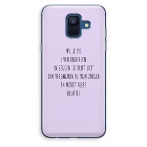 CaseCompany Relatief: Samsung Galaxy A6 (2018) Transparant Hoesje