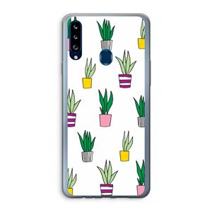 CaseCompany Sanseveria: Samsung Galaxy A20s Transparant Hoesje