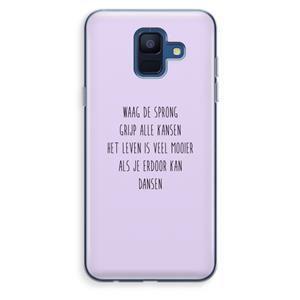CaseCompany Sprong: Samsung Galaxy A6 (2018) Transparant Hoesje