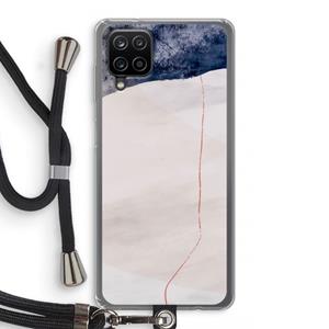 CaseCompany Stone White: Samsung Galaxy A12 Transparant Hoesje met koord