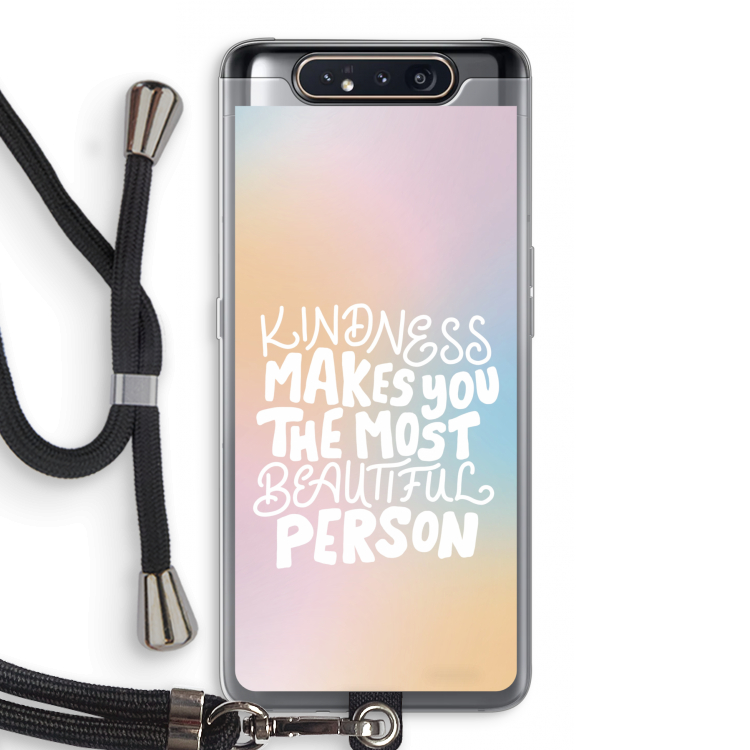CaseCompany The prettiest: Samsung Galaxy A80 Transparant Hoesje met koord