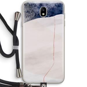 CaseCompany Stone White: Samsung Galaxy J7 (2017) Transparant Hoesje met koord