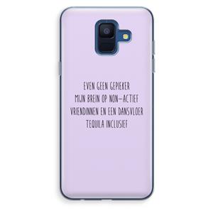 CaseCompany Tequila: Samsung Galaxy A6 (2018) Transparant Hoesje