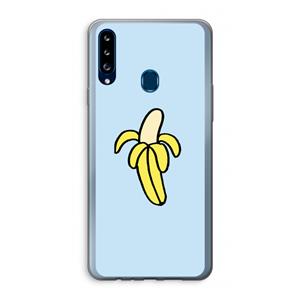 CaseCompany Banana: Samsung Galaxy A20s Transparant Hoesje