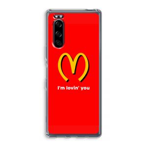 CaseCompany I'm lovin' you: Sony Xperia 5 Transparant Hoesje