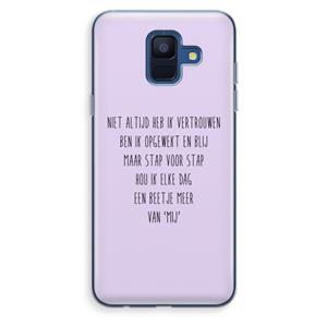 CaseCompany Zelfvertrouwen: Samsung Galaxy A6 (2018) Transparant Hoesje