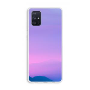 CaseCompany Sunset pastel: Galaxy A71 Transparant Hoesje