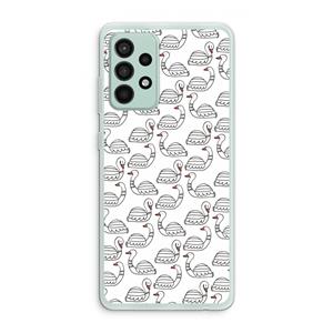 CaseCompany Zwanen: Samsung Galaxy A52s 5G Transparant Hoesje