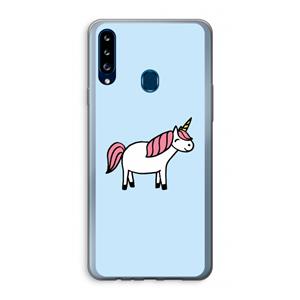 CaseCompany Eenhoorn: Samsung Galaxy A20s Transparant Hoesje