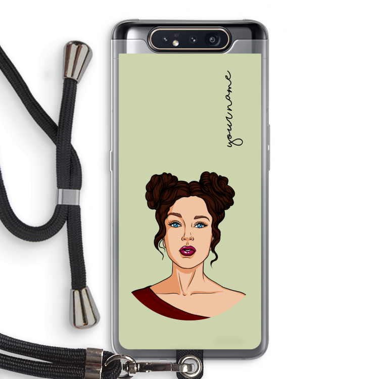 CaseCompany Pop-Art Creator: Samsung Galaxy A80 Transparant Hoesje met koord