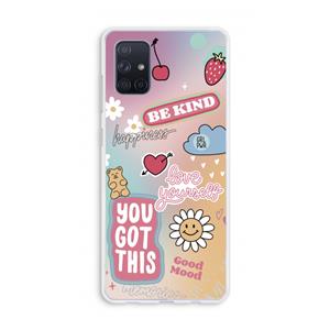 CaseCompany Positivity: Galaxy A71 Transparant Hoesje