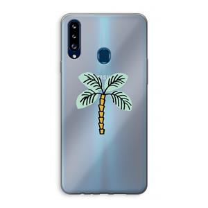 CaseCompany Palmboom: Samsung Galaxy A20s Transparant Hoesje