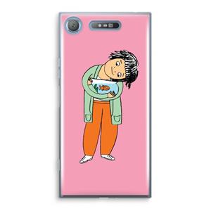 CaseCompany Visknuffel: Sony Xperia XZ1 Transparant Hoesje