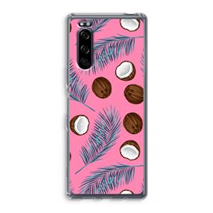 CaseCompany Kokosnoot roze: Sony Xperia 5 Transparant Hoesje