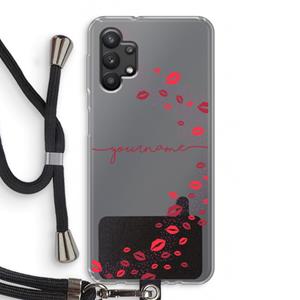 CaseCompany Kusjes: Samsung Galaxy A32 5G Transparant Hoesje met koord