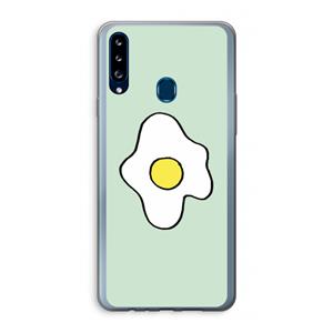 CaseCompany Spiegelei: Samsung Galaxy A20s Transparant Hoesje