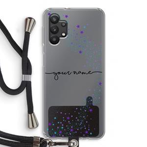 CaseCompany Sterren: Samsung Galaxy A32 5G Transparant Hoesje met koord