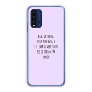 CaseCompany Sprong: Xiaomi Redmi 9T Transparant Hoesje