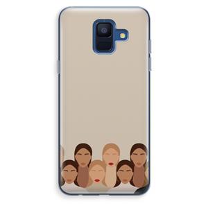 CaseCompany Girls girls girls: Samsung Galaxy A6 (2018) Transparant Hoesje