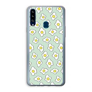 CaseCompany Spiegeleitjes: Samsung Galaxy A20s Transparant Hoesje