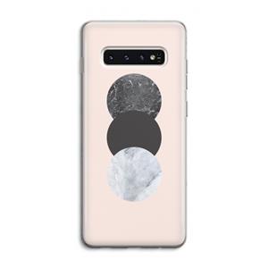 CaseCompany Marmeren cirkels: Samsung Galaxy S10 4G Transparant Hoesje