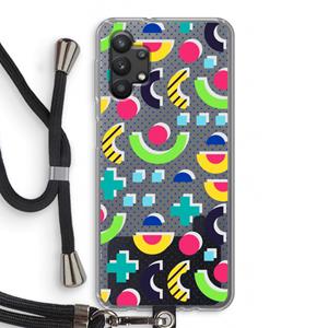 CaseCompany 8-bit N°1: Samsung Galaxy A32 5G Transparant Hoesje met koord
