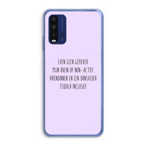 CaseCompany Tequila: Xiaomi Redmi 9T Transparant Hoesje