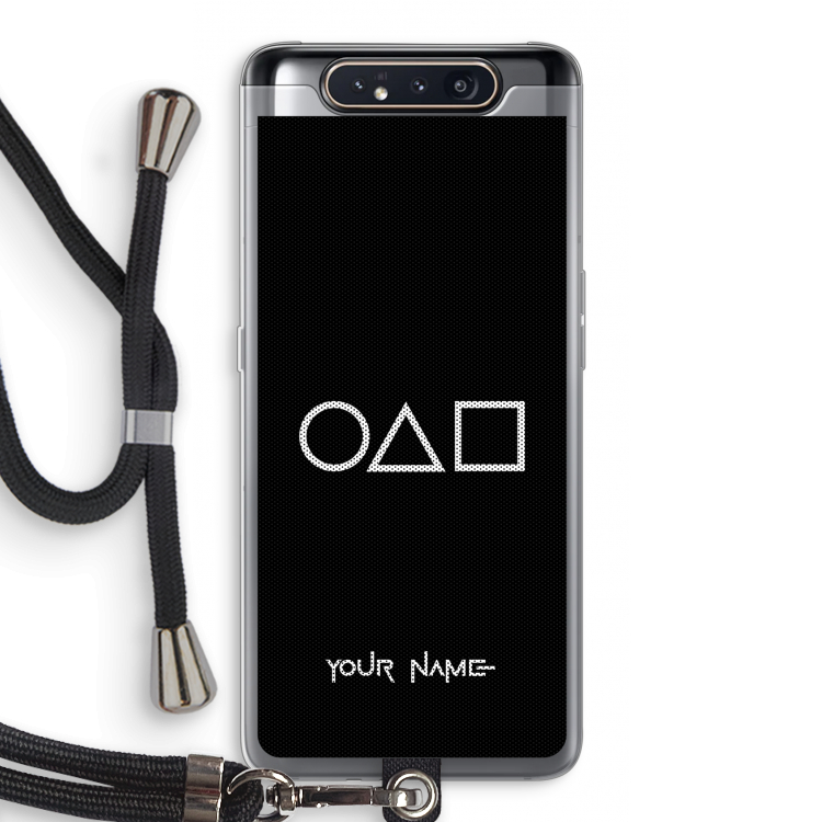 CaseCompany Squid Game: Samsung Galaxy A80 Transparant Hoesje met koord