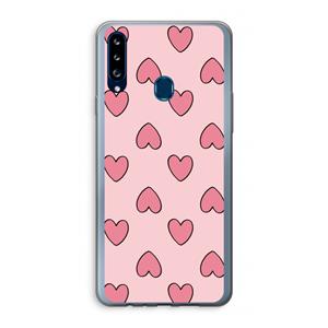 CaseCompany Ondersteboven verliefd: Samsung Galaxy A20s Transparant Hoesje