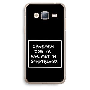 CaseCompany Schotelvod: Samsung Galaxy J3 (2016) Transparant Hoesje