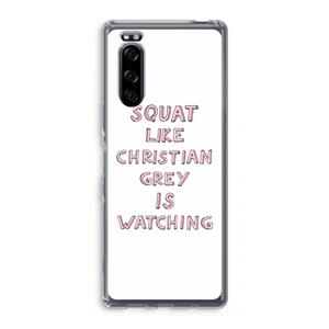 CaseCompany Christian Grey: Sony Xperia 5 Transparant Hoesje